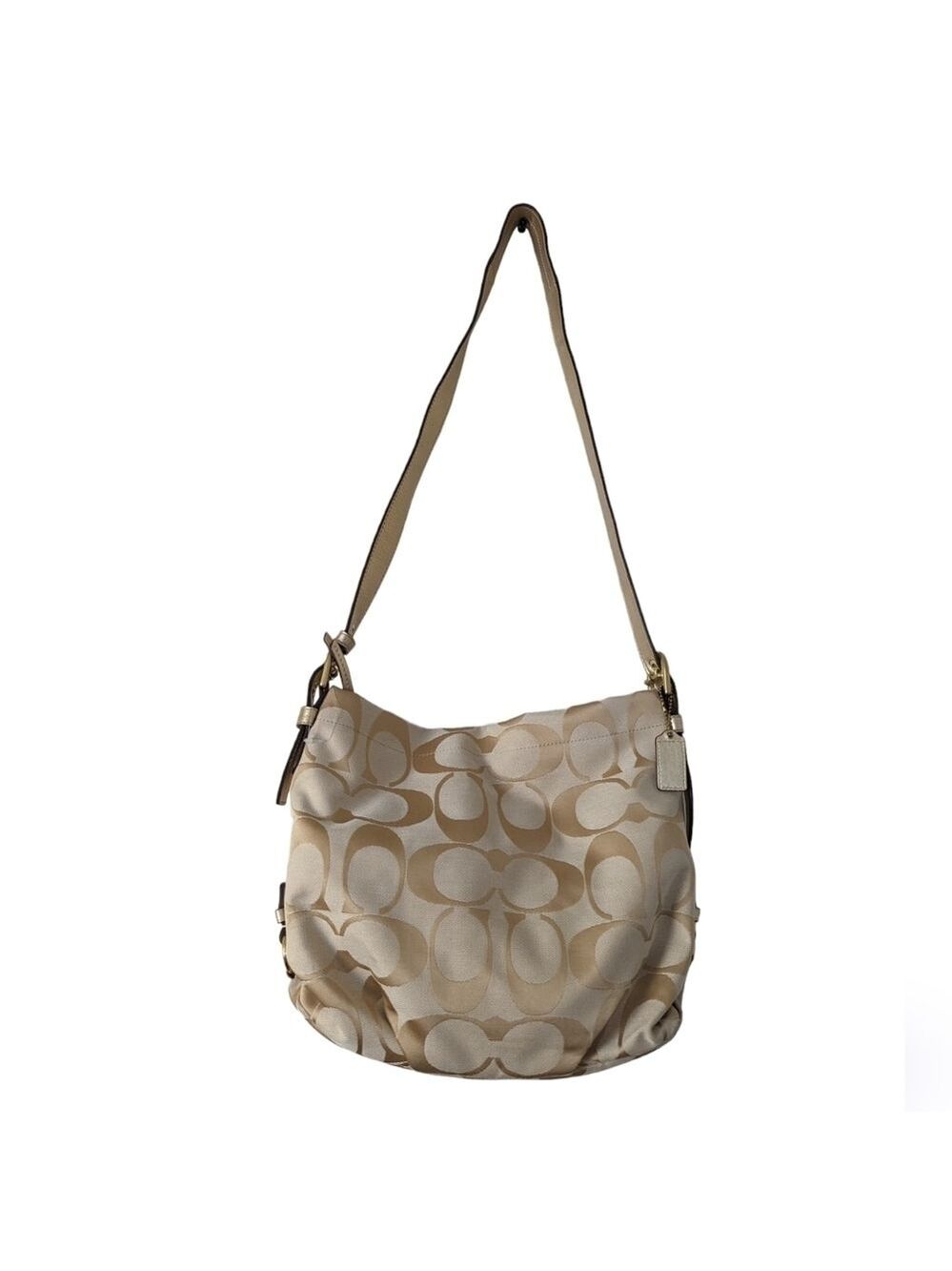 Coach F15067 Soho Signature Crossbody Shoulder Bag Khaki Gold - Picture 8 of 16